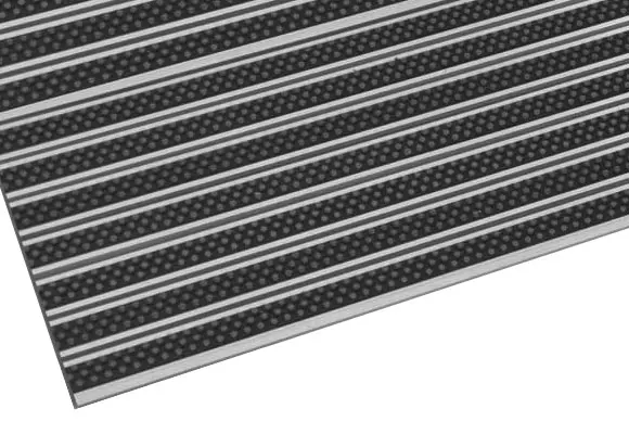 Aluprofil Schmutzfangmatte mit Bürsten